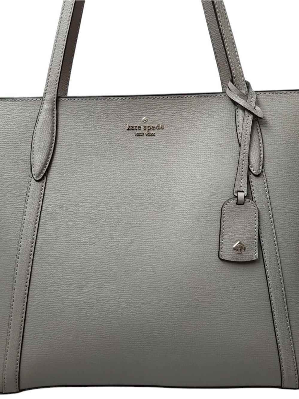 Kate Spade New York Cara Large Tote Warm Taupe Leather Bag EUC - Great Work Bag - Picture 3 of 14
